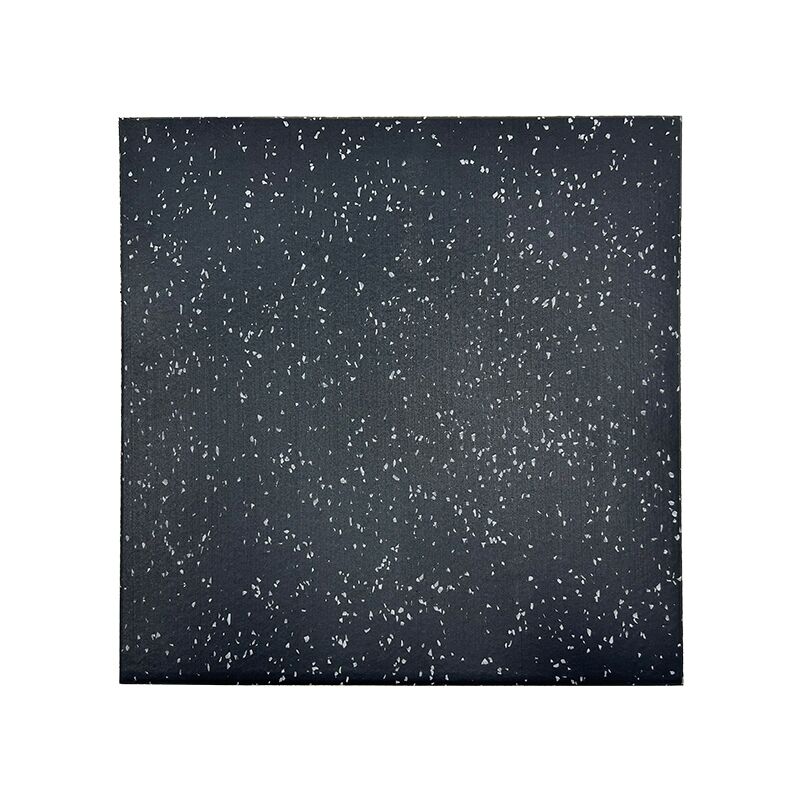 15mm Rubber Gym Flooring Black with Grey Specs 15mm Rubber Gym Flooring Black with Grey Specs