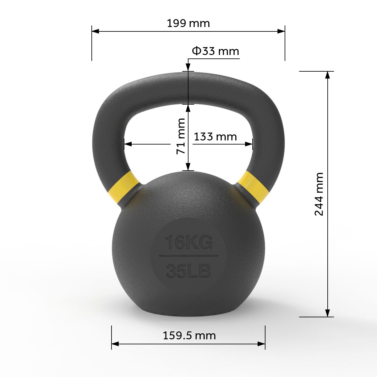 Ironcast Kettlebells 16KG Ironcast Kettlebells 16KG