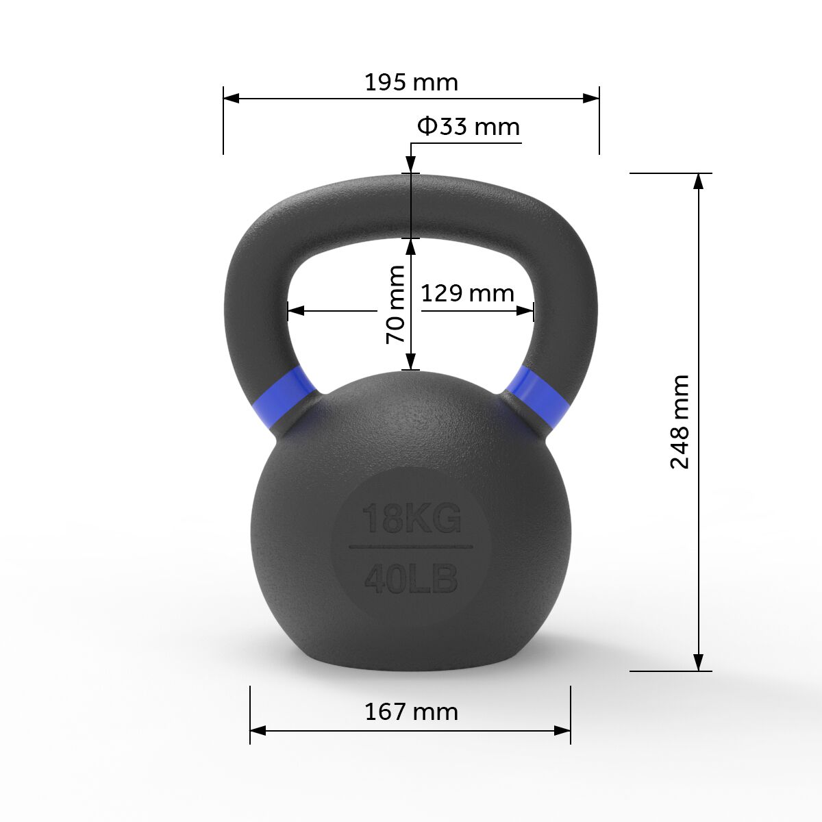 Ironcast Kettlebells 18KG Ironcast Kettlebells 18KG