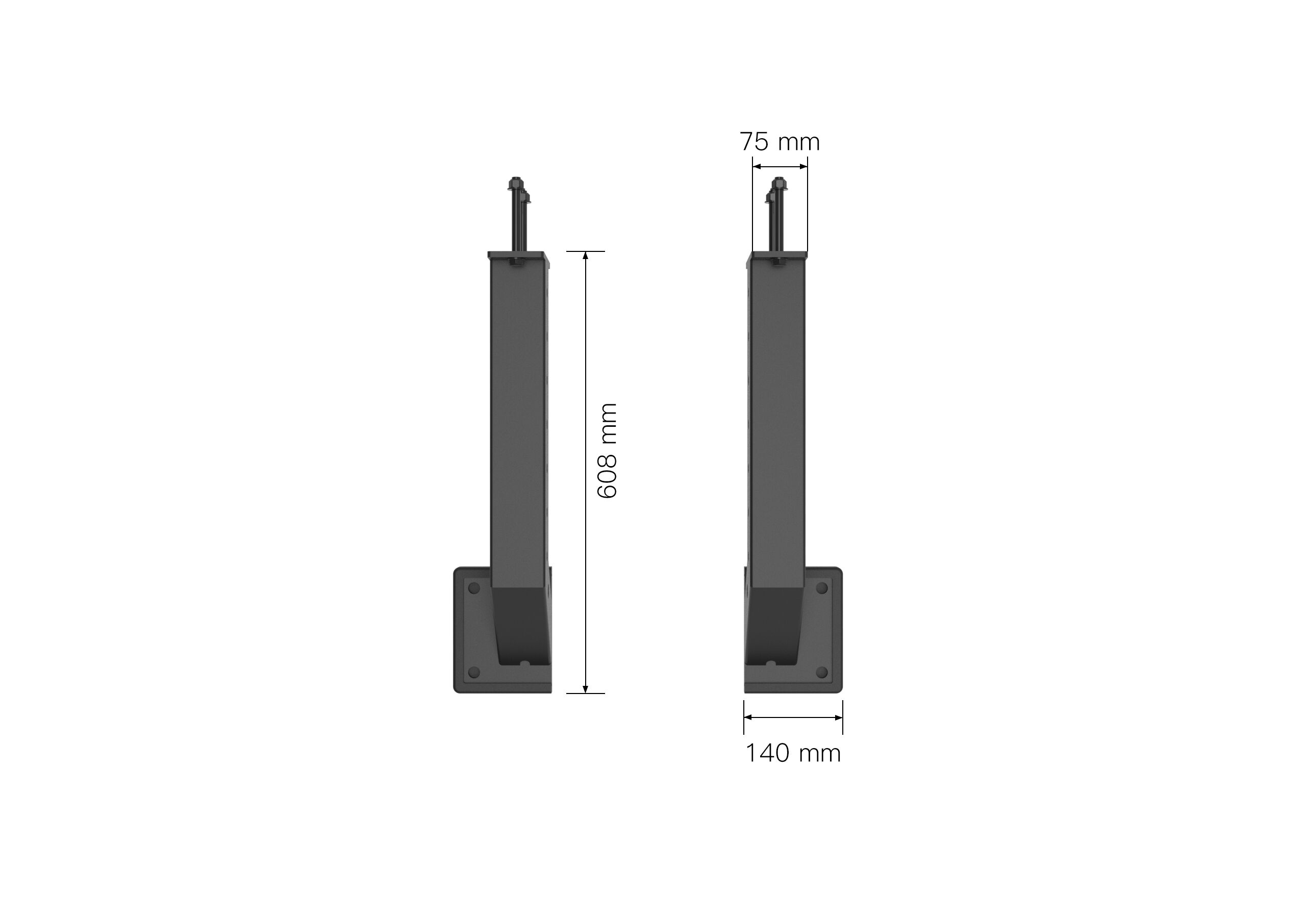 K75 Front Foot Stabilisers Pair dimensions K75 Front Foot Stabilisers Pair dimensions
