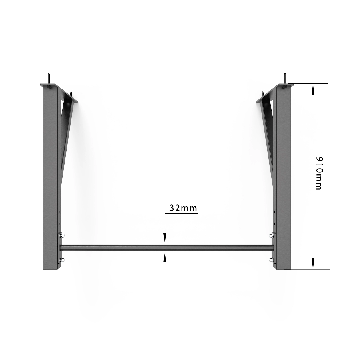 Wall Mounted Pull-Up Bar 108cm Wall Mounted Pull-Up Bar 108cm