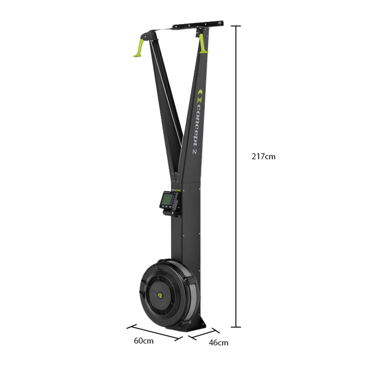 Concept 2 SkiErg with PM5 Monitor dimensions